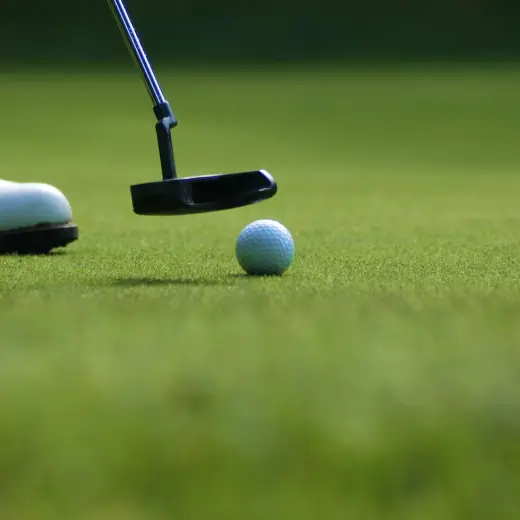 Playing golf