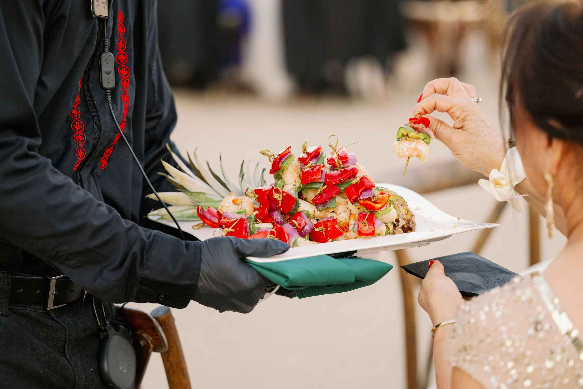 a platter full of hors d'oeuvres