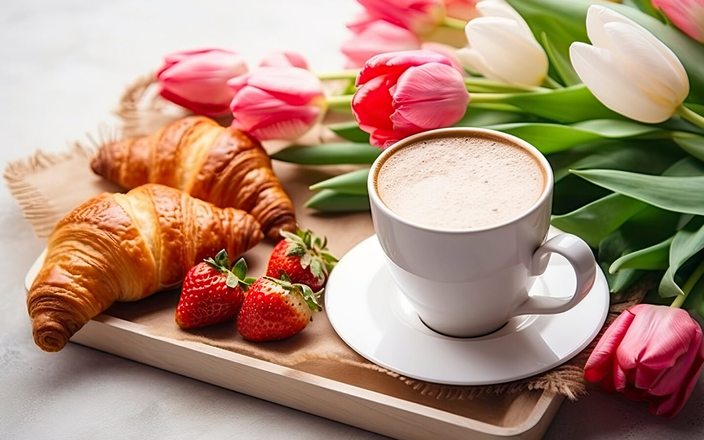 croissants and coffee