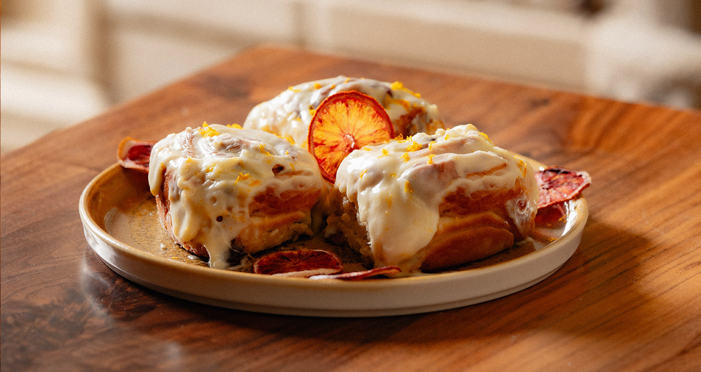 Blood Orange Cinnamon Rolls